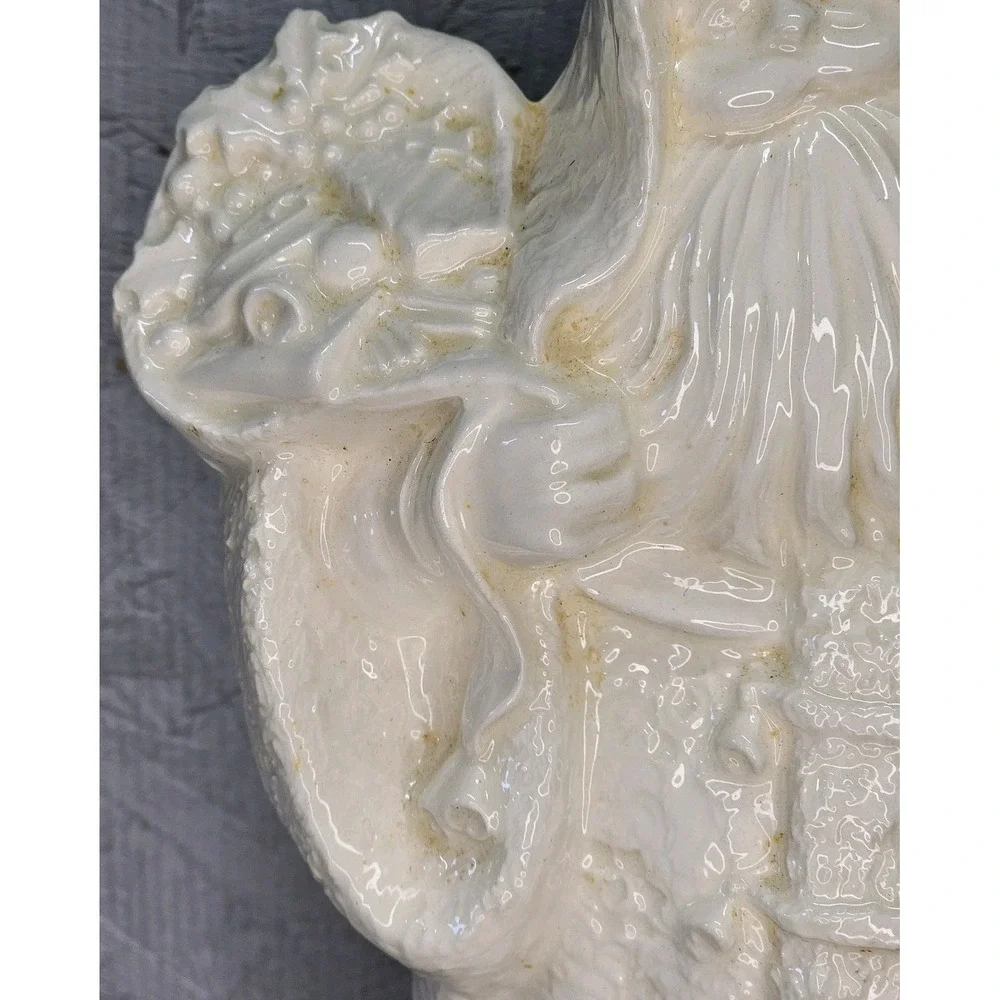 Santa Claus Glazed Ceramic Christmas Decor Figurine With Bell‎ - 9